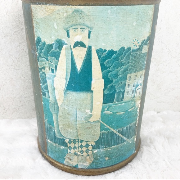 Vintage Comoys of London Tobacco Canister Golf Italy - Picture 2 of 9